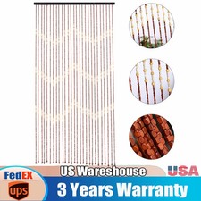 Bamboo Bead Curtain String Door Curtains Beaded Wooden Curtain fit for Doorway