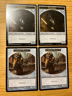 MTG Magic 4x Construct TOKEN (2x Conspiracy: TtC , 2x Conspiracy) M/NM Eng