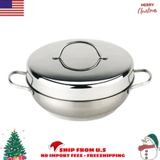 Demeyere Resto 4-pc Stainless Steel Stovetop Smoker Set Cookware Pots with 3-lay