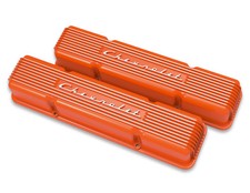 Holley 241-109 Gm Licensed Vintage Series Sbc Valve Covers - Factory Orange Holley 241-109 Gm Licensed Vintage Series Sbc Valve Covers - Factory Orange