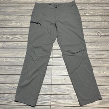 REI Co-op Pants Mens 36x32 Gray Softshell Hiking Zip Pockets Outdoor Travel