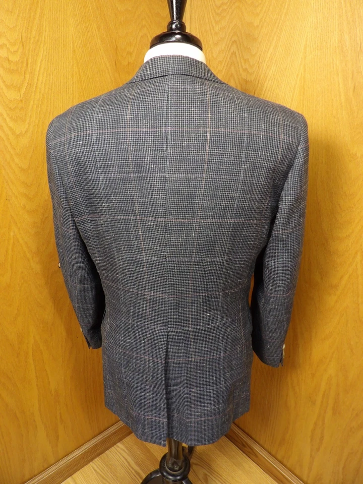 Blazer Hombre Abrigo Deportivo Chaqueta Austin Reed 40r Azul H.T Ventana Payne Lana Bld Q#4 Foto 2 de 4