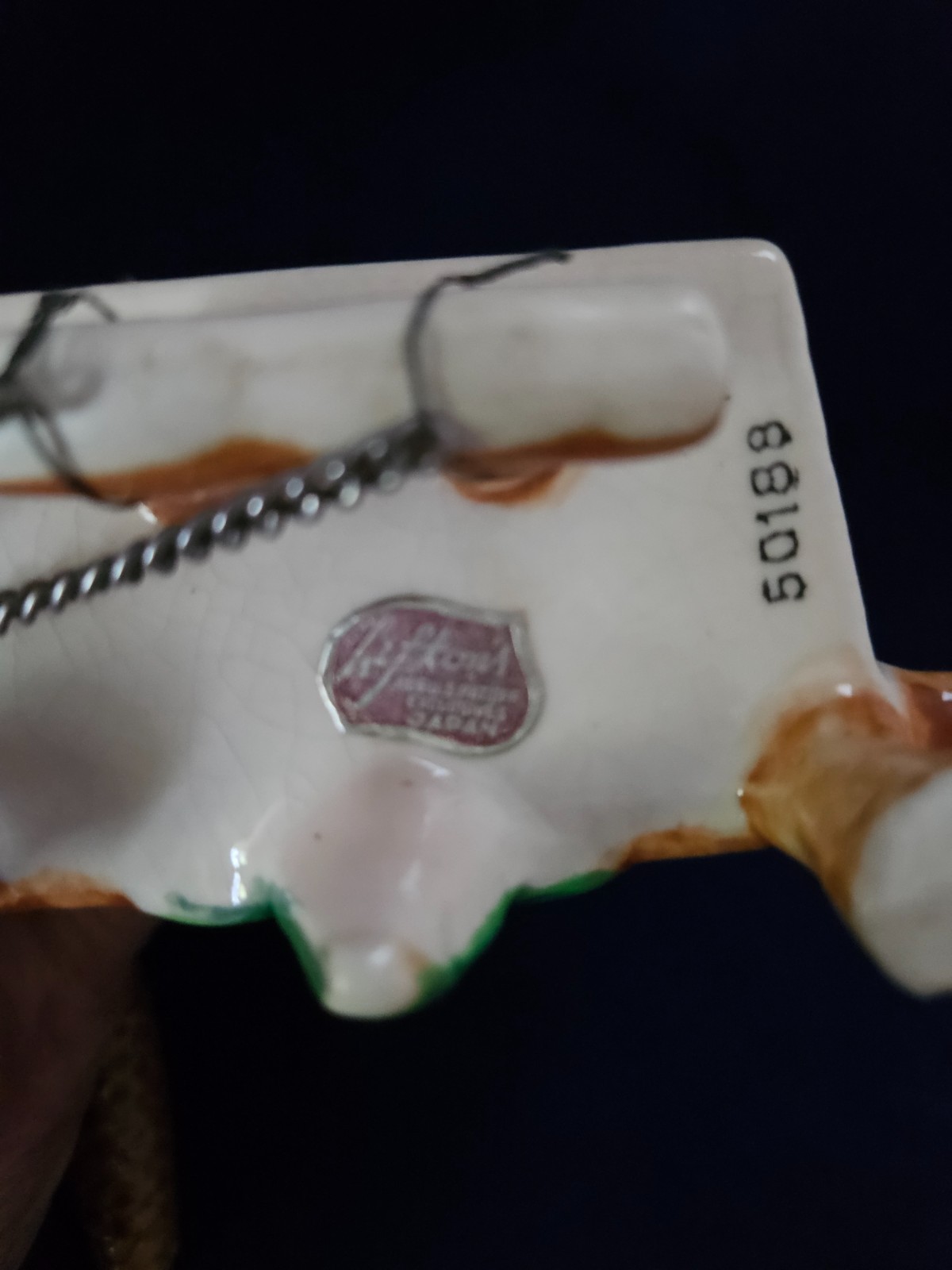 Vintage Lefton Ceramic Cuckoo Clock Hanging Wall Pocket Birds 50188 w/Sticker