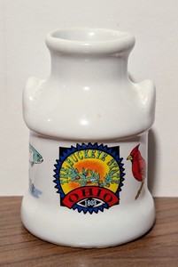 Ohio The Buckeye State Vintage Milk Can Toothpick Holder - Fast Shipping