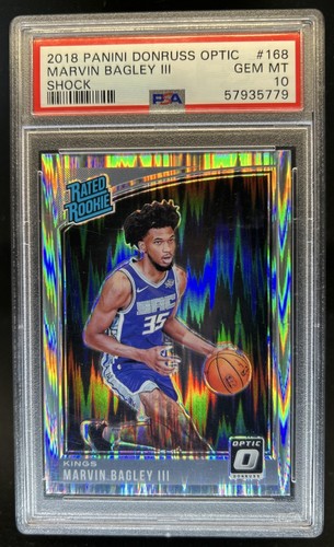 2018-19 Panini Donruss Optic Marvin Bagley III Shock Rookie RC #168 Kings PSA 10