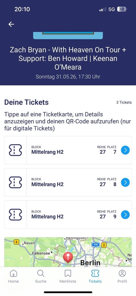 Zach Bryan Tickets Berlin 31.5.26
