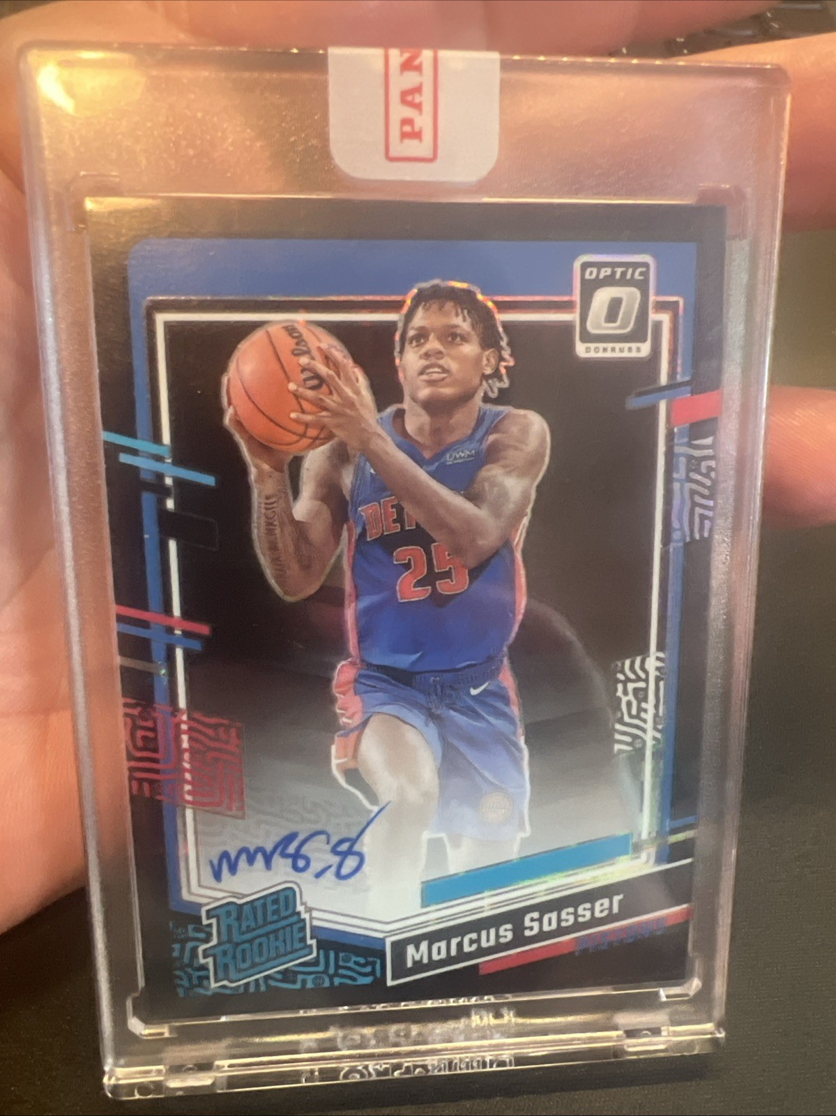 2023-24 Panini Optic Rated Rookie Auto Marcus Sasser #258 Black Pandora #13/25