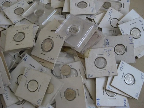 Lot of (122) Silver Roosevelt Dimes   LOT RB-17