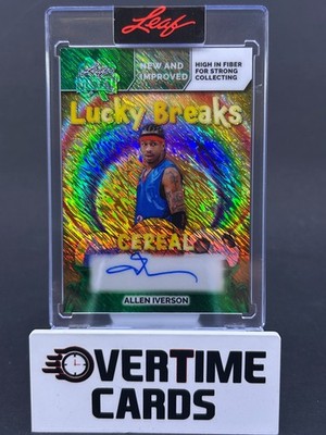 2026 Leaf Metal St Patricks Day Allen Iverson Lucky Breaks Shimmer Auto 1/1