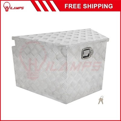 33''x19''x18'' Trailer Storage Tongue Tool Box Pickup Truck Bed Aluminum Silver
