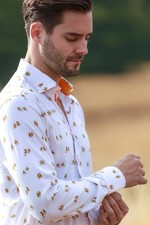 THE POLO PLAYER TENCEL PRINT SHIRT
