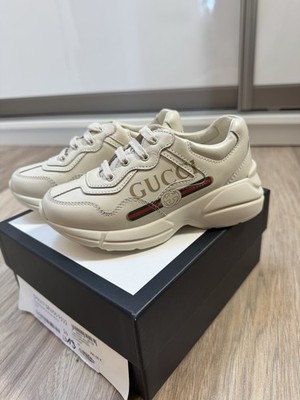  Gucci Kids Sneaker   Pelle Suola Gomma Apollo Ivoire  Original   OVP   Neu