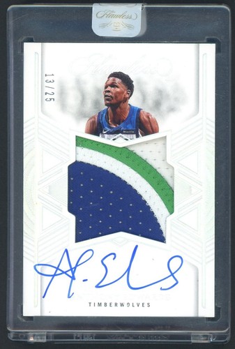 2024-25 Flawless Star Swatch Anthony Edwards GU 3-Color Patch AUTO 13/25