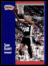 1991-92 Fleer Sean Elliott San Antonio Spurs #185
