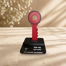 House Key Phone Stand with NFC Personalized Realtor Closing Gift New Home Gift