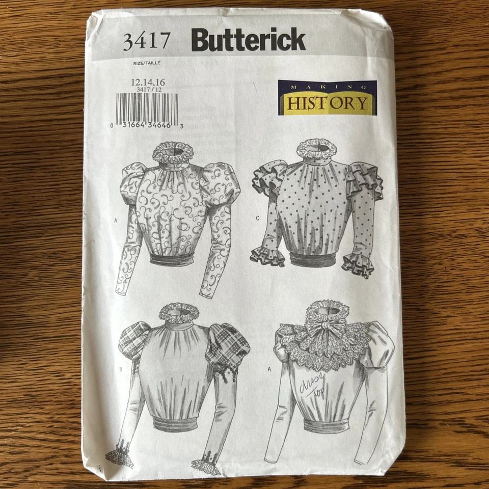 Butterick Making History Costume Patterns Patriot Gowns Lace Tops Adlt Lot of 4 - Image 4 of 4