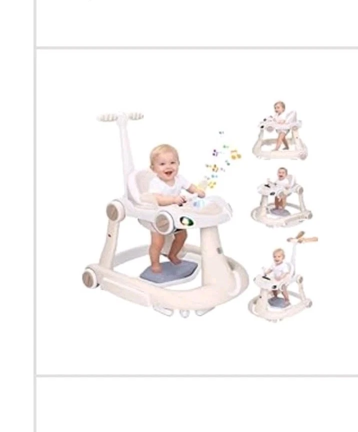 Baby Walker with Wheels, 5-in-1 Foldable Infant Toddler Walker for Boys Girls
Opens in a new window