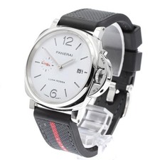 PANERAI LUMINOR DUE LUNA ROSSA PAM01381 42mm SS Rubber White Dial Date #C051 2