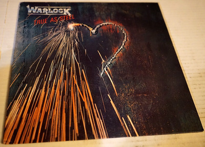 Warlock True As Steel 1986 German Import Lp + Lyric Insert + Tatoos Vg+/Vg+ Doro