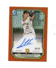 2026 BOWMAN SETH HERNANDEZ ORANGE REFRACTOR CERTIFIED AUTO 9/25 PIRATES #1