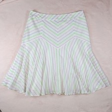 Vintage Y2K Ann Taylor LOFT Striped Drop Waist Skirt Sz 0 Fairy Cottagecore