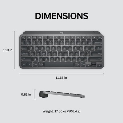 MX Keys Mini Minimalist Wireless Illuminated Keyboard-GRAPHITE-US