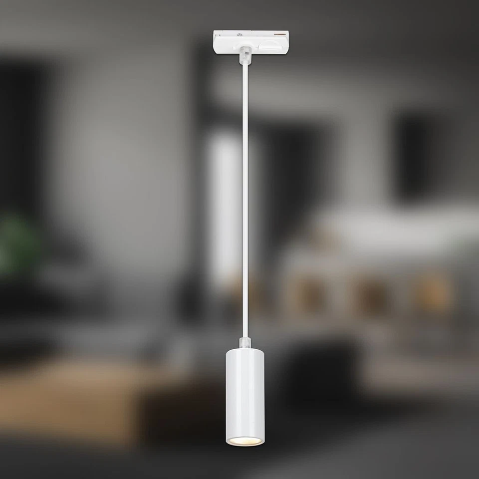 LED Pendelleuchte 4,5W Rail Schienensystem Dimmbar Kombinierbar Weiß 10cm - Bild 2 von 4