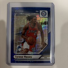 2024-25 Panini Donruss Choice Tyrese Maxey Blue Color Match 39/49 76ers #192