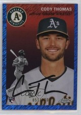2023 Chrome Platinum Anniversary Blue Shimmer Refractor 51/100 Cody Thomas 1o3q