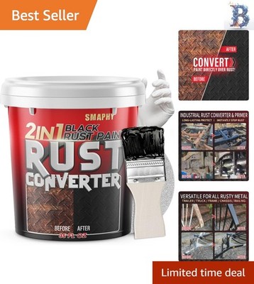 Protective 35 oz Rust Converter & Metal Primer - Ideal for All Metal Surfaces