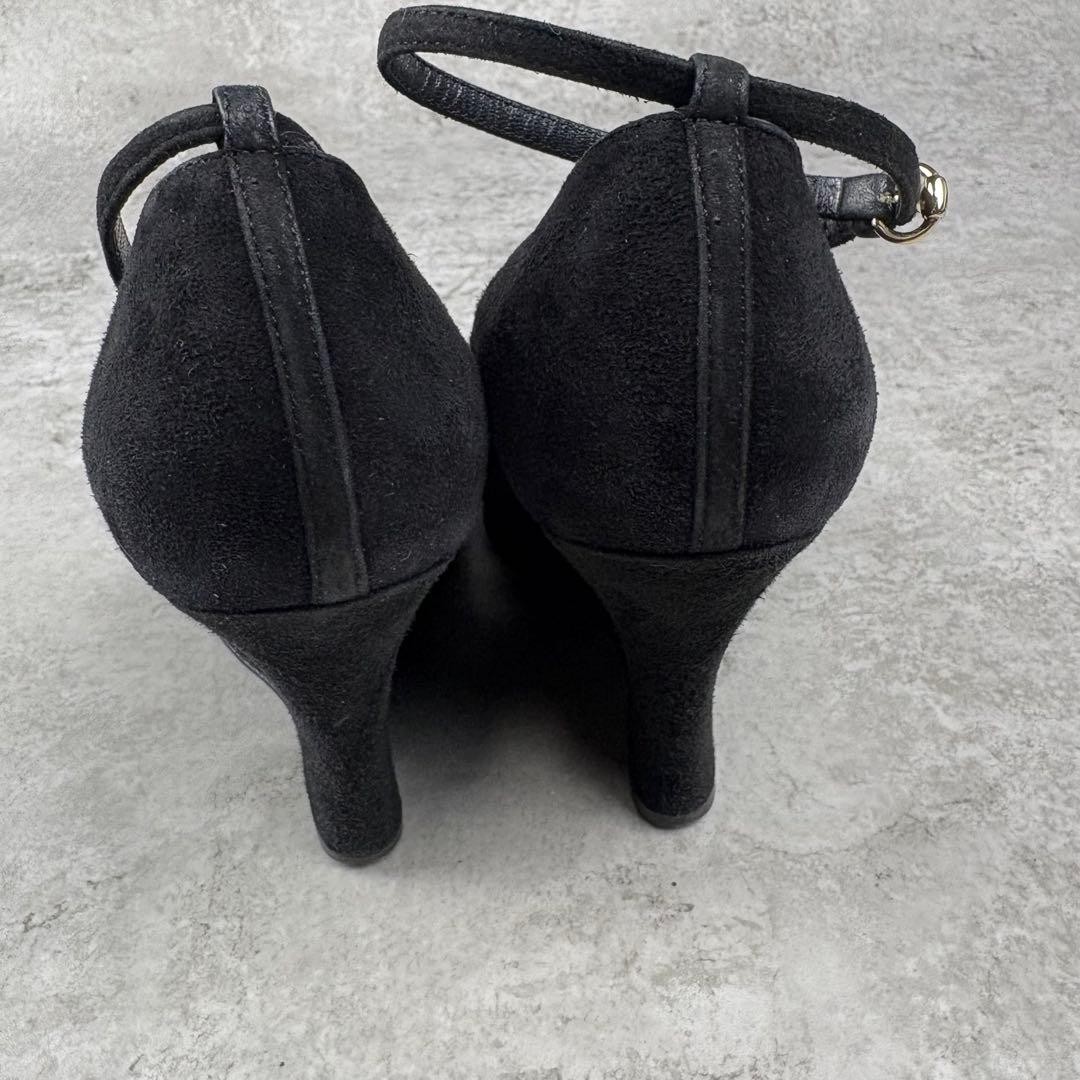 Gucci Wedge Pumps Sandals Shoes Black Suede Size 35 US About 5 For Women thumbnail 6