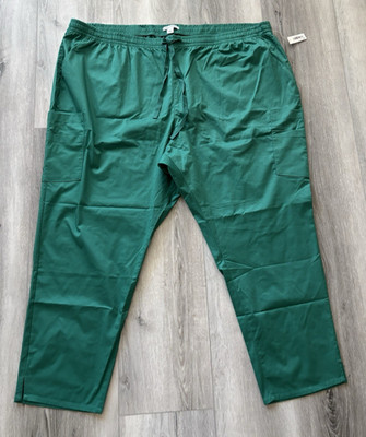 Amazon Essentials Women's Quick-Dry Stretch Scrub Pants Teal Green Plus Size 4X