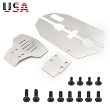 Metal RC Car Front & Rear Skid Plates Chassis Armor For Traxxas 2WD Slash 1/10 E