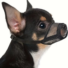 Mesh Muzzle for Short Snout and Small Medium Dogs Anti-Biting, Focus on Brachyce