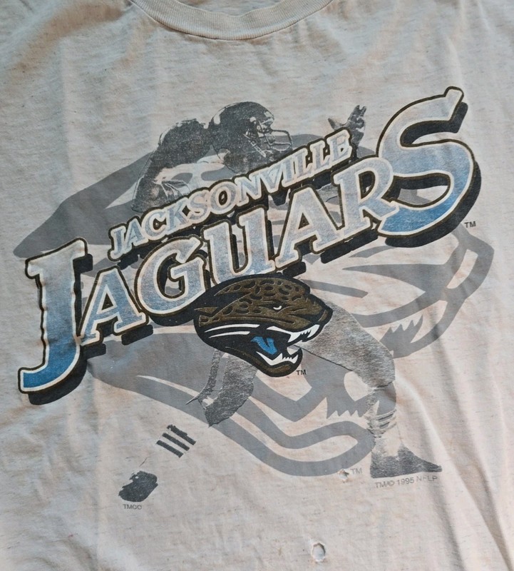 1995 NFL Jacksonville Jaguars Inaugural Single Stitch XL T-Shirt Vintage Rare