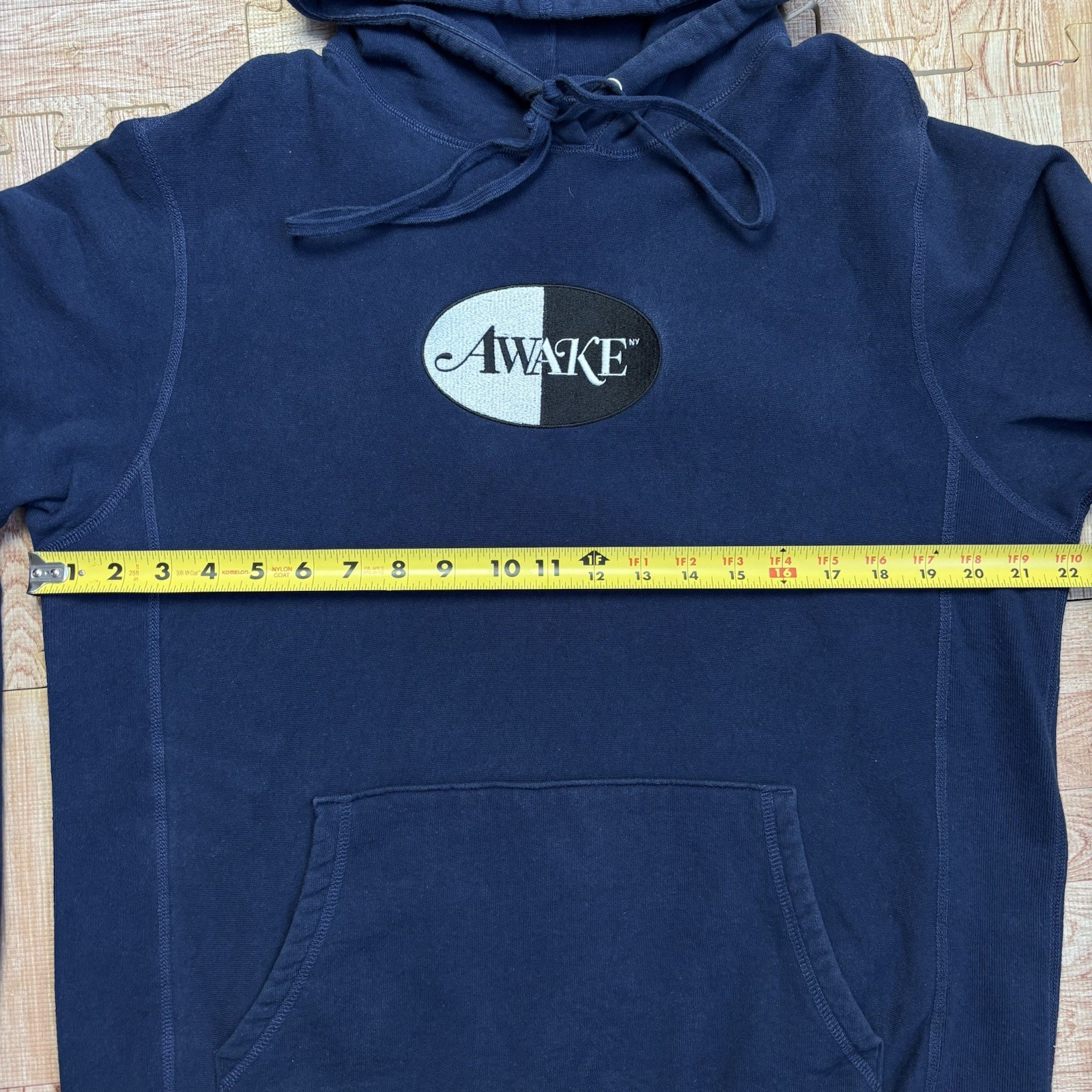 Awake NY Embroidered Split Logo Patch Hoodie Smal… - image 5