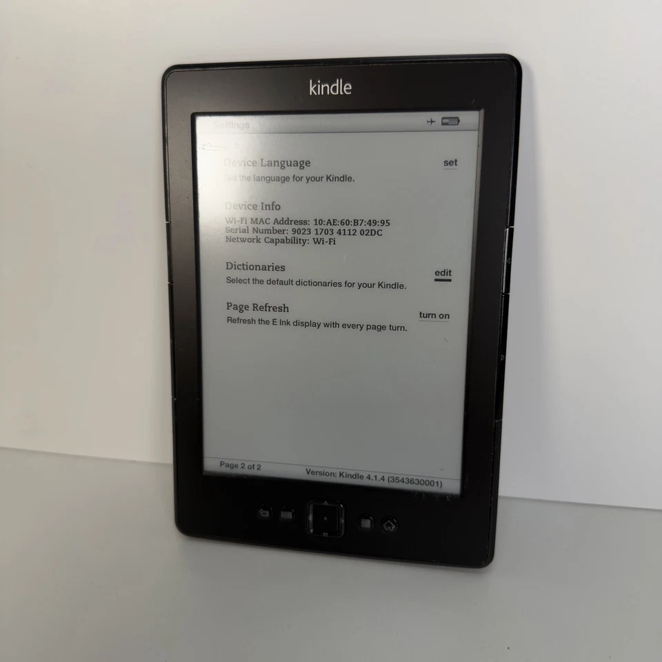 Amazon Kindle 4th Gen D01100 Wi-Fi 6" e-Book Reader - Black - Image 3 of 4