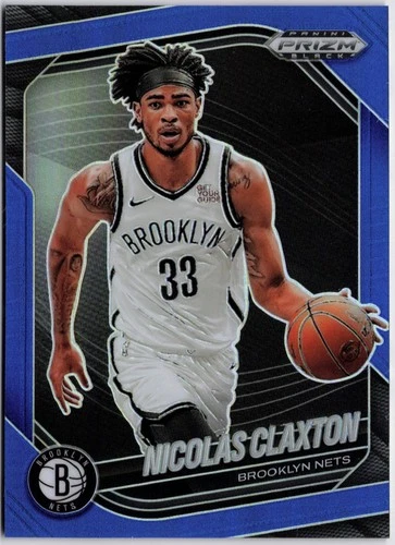 2024-25 Panini Prizm Black #120 Nicolas Claxton Blue Prizms #/199