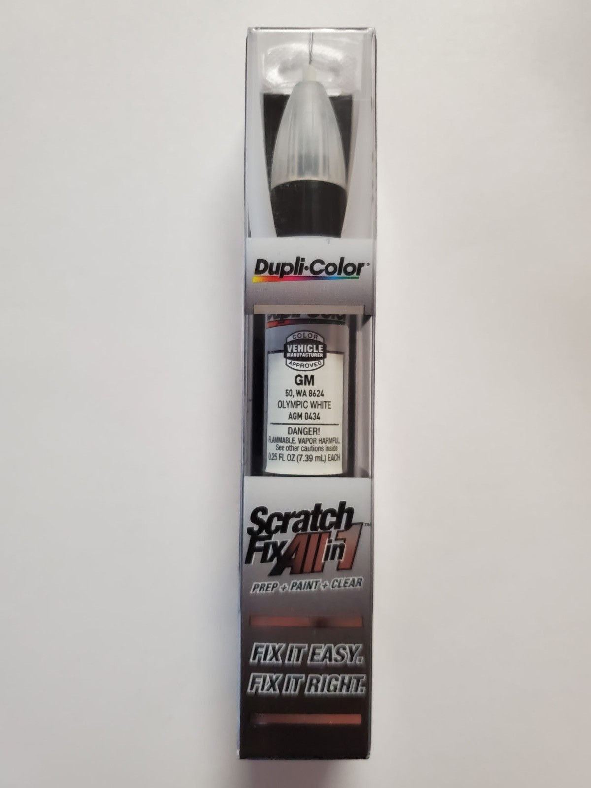 Dupli-Color AGM0434 GM Olympic White (50 WA8624) All-in-1 Touch-Up Paint