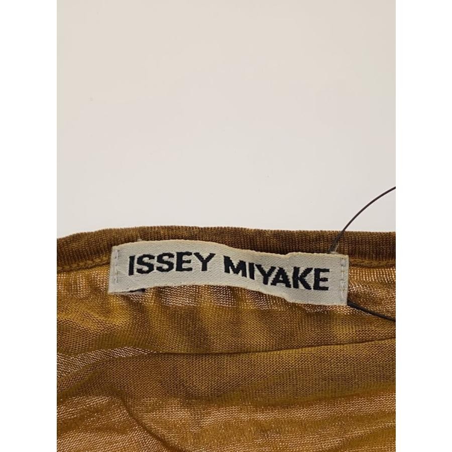 ISSEY MIYAKE◆長袖Tシャツ/M/シルク/キャメル/無地/IM51-JK009 Issey Miyake Long Sleeve T-Shirt/M/Silk/Camel/Plain/Im51