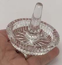 Waterford Crystal Ring Holder. Clear Seahorse Logo Etched On Bottom