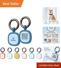 Customizable Silicone Dog and Cat ID Tag with Emergency Location Alert QR Code