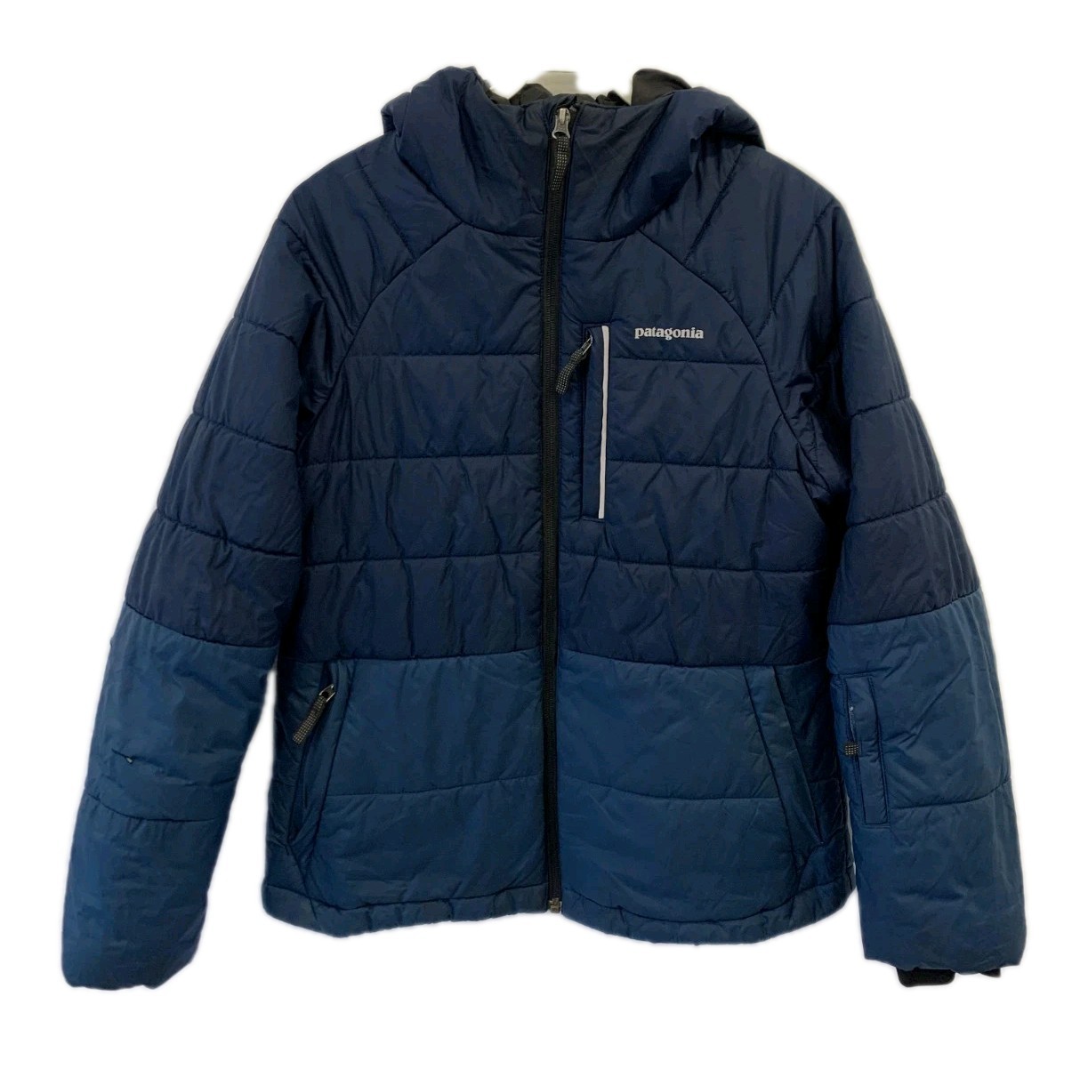 Patagonia Kids XL 14 Nano Puff Hooded Insulated Jacket Blue Youth Winter #136