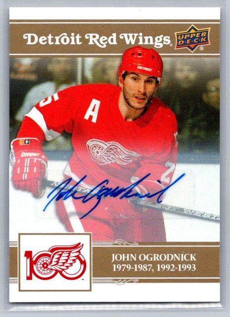 2025-26 Upper Deck Detroit Red Wings Centennial Auto Card #6 John Ogrodnick