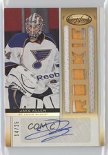 2012-13 Certified Freshman Fabrics Mirror Gold 14/25 Jake Allen #185 2qf