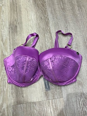 Ann Summers Restoring Fuller Bust Purple Lilac Balcony Bra Size 32H