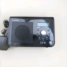 PURE One DAB Digital Radio Black with Power Adapter Portable