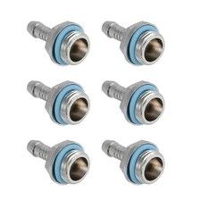 6pcs Connector G1/4 Thread Barb Water Cooling Fitting For ID 7-8mm Hose Tube