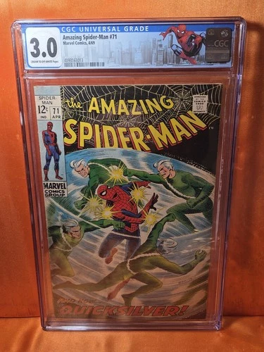 Amazing Spider-Man #71 (Marvel 1969) Vs Quicksilver Battle! Silver Age CGC 3.0