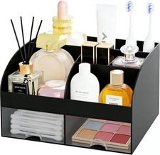 Makeup Organizer with 2 Drawers, Cosmetic Storage for Dresser Vanity and Bathroo
